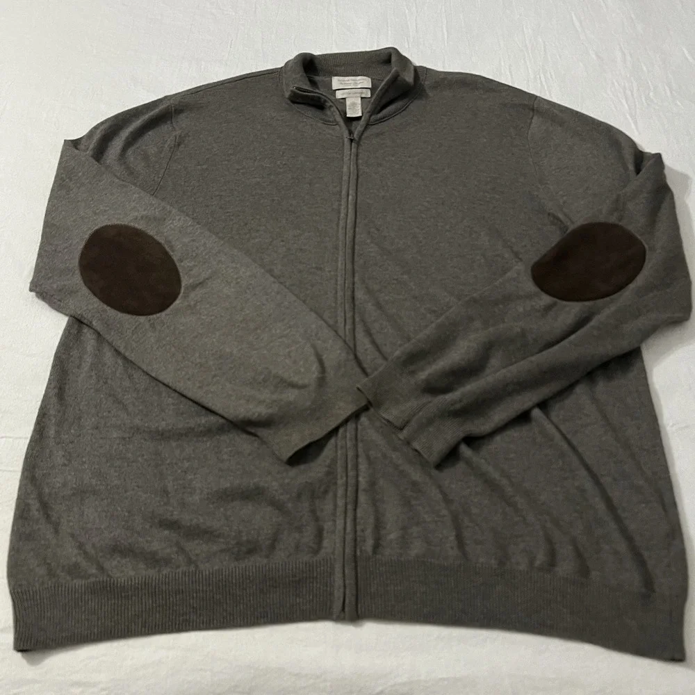 Banana Republic Cotton Cashmere Blend Full Zip Sweater Size XL Mens Clothing
